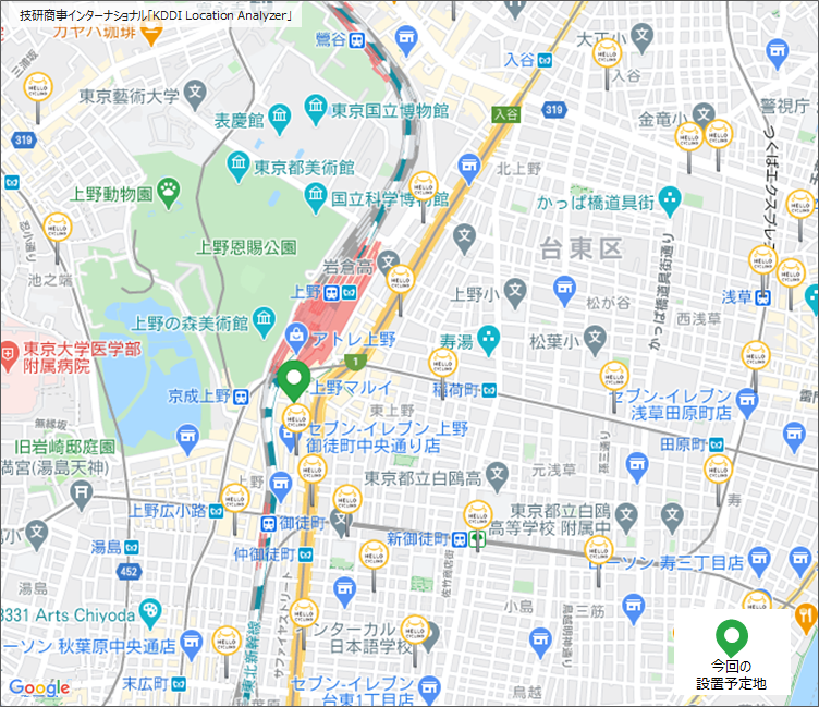 丸井上野周辺ステーションマップ