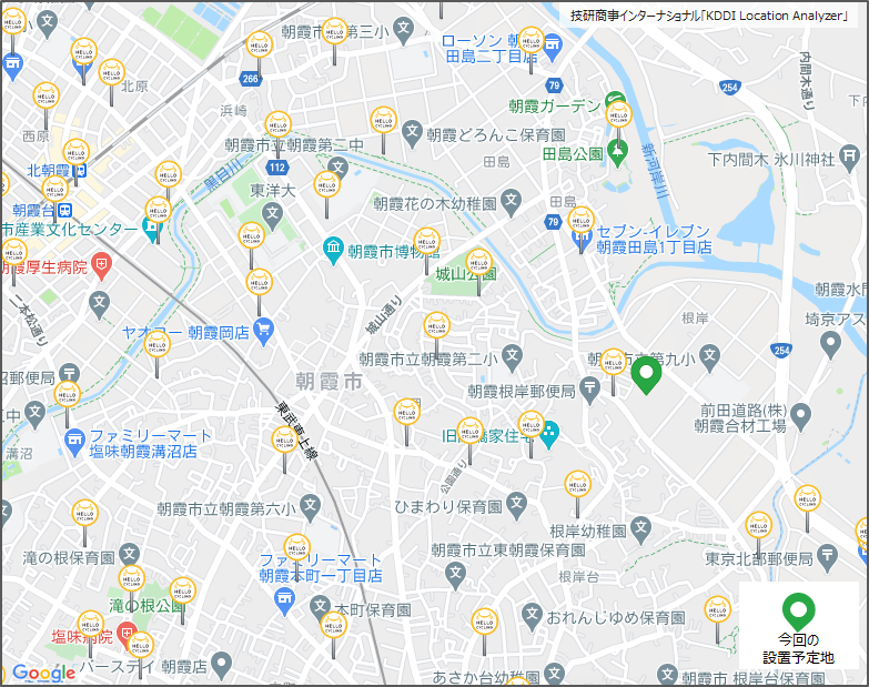 朝霞市ステーションマップ